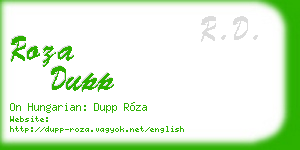 roza dupp business card